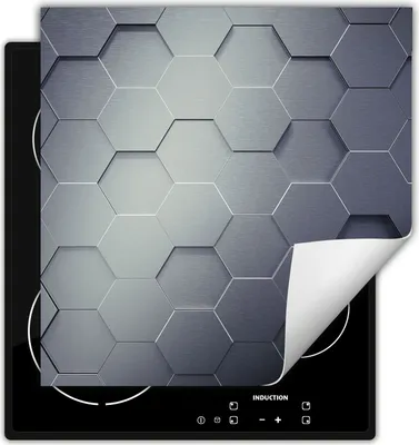 Produktbild von DarHaus Herdabdeckplatte 50x52 cm Anti Rutsch Matte Aufrollbar, grau - Muster