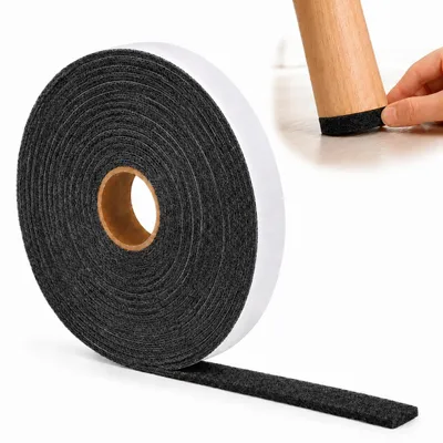 Produktbild von Selbstklebendes Filzbahn, 50 mm x 6 m, Schwarz