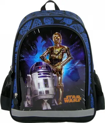 Produktbild von Ergonomischer Rucksack Star Wars - R2 D2 und C 3PO Tasche Schule Sporttasche