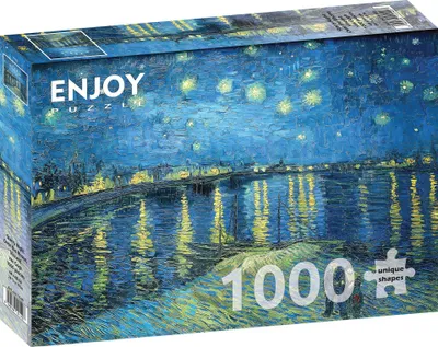 Zdjęcie produktu dla Puzzle 1000 elementów Enjoy – Vincent van Gogh: Gwiaździsta noc nad Rodanem