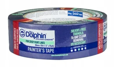 Zdjęcie produktu dla TAŚMA PAPIEROWA MALARSKA NIEBIESKA 38mm x 50m BLUE DOLPHIN
