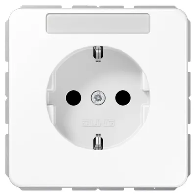 Imagen del producto de Enchufe JG SCHUKO modelo CD1520NAWW, color blanco con letras blancas