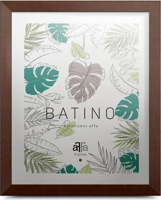 Obrázok produktu pre aFFa rámy, Batino, drevený obrazový rám, Light, obdĺžnikový, s prednou stranou z akrylového skla, HDF pozadie, hnedý, 40x50 cm