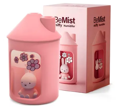 Luftbefeuchter 450 ml, ultraschall, Nachtlicht, rosa, für Kinderzimmer