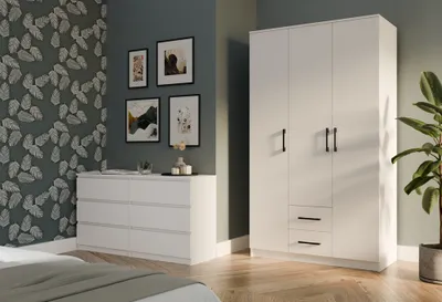 Produktbild von Schrank ROMANA 120x205 Weiß ohne Spiegel