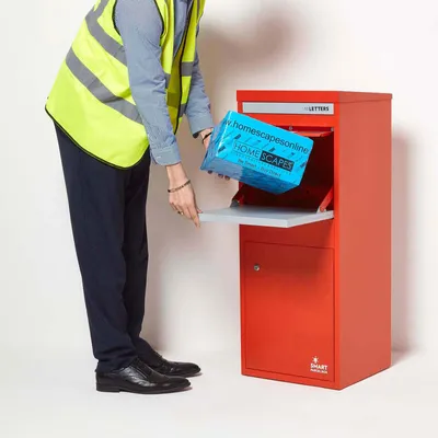 Obrázek produktu pro SMART PARCEL BOX™ Velká poštovní schránka na balíky, zadní a přední vyjmutí, červená