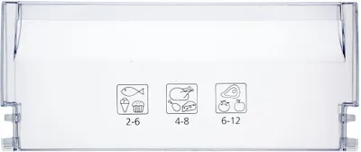 Image de Porte de compartiment congélateur inférieur beko 4397311300 445x185mm pour congélateur combiné réfrigérateur-congélateur