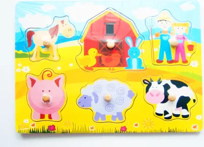 Produktbild von HOLZPUZZLE Steckpuzzle Setzpuzzle Kinderpuzzle Puzzle Holz Kinder Baby 31 (Pferd)