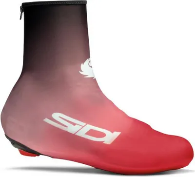 Image de Couvre-chaussures Sidi Chrono Plus 37-40 Noir/Rouge - Couvre-chaussures aérodynamiques pour vélo de course...