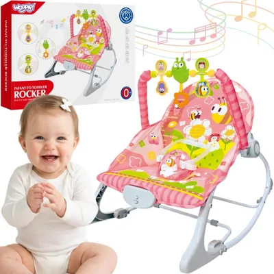 Zdjęcie produktu dla Woopie Baby Różowy Rocker wibracyjny z łukiem