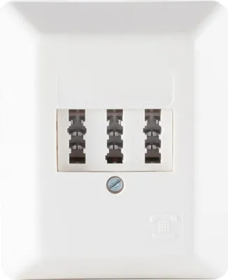 Produktbild von S/CONN maximum connectivity Telefon-Anschlußdose TAE NFN, reinweiß-RAL9010, Aufputz (74040W)