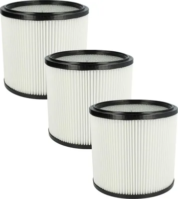 Produktbild von vhbw 3x Faltenfilter kompatibel mit Starmix GS 3078 PZ, 2078 PZ Staubsauger - Patronenfilter Schwarz Weiß, 3200 cm²