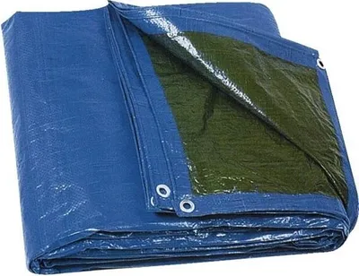 Image de Bâche de couverture avec oeillets 4 x 5 mètres Bâche en tissu résistant aux intempéries vert...