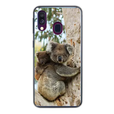 Produktbild von MuchoWow® Handyhülle Schutzhülle Hülle für Samsung Galaxy A40 Koalas - Kind - Baum - Kinder - Junge - Mädchen Silikon Softcase Handy Hülle - Handy-Tasche