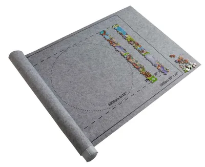 Obrázek produktu pro Přenosná puzzle podložka, rolovací filcová podložka, herní podložka pro puzzle do 1500 dílků, s úložným vakem a nafukovací trubkou