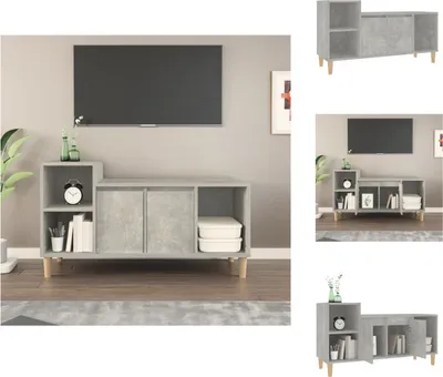 Obrázek produktu pro vidaXL TV skříňka betonová šedá 100x35x55 cm materiál na bázi dřeva - TV nábytek