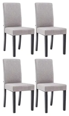 Obrázek produktu pro Jídelní židle Inn (SET 4 ks) - látka, nohy černé - Světle šedá