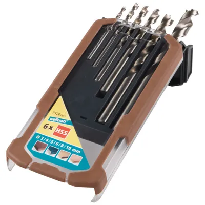 Produktbild von wolfcraft 6-tlg. Holzbohrer-Set Professional 3-10 mm 7120000