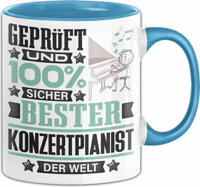Produktbild von Konzertpianist Geschenk Lustiger Spruch für Konzertpianist Geschenkidee Bester Konzertpianist Der Welt (Blau)