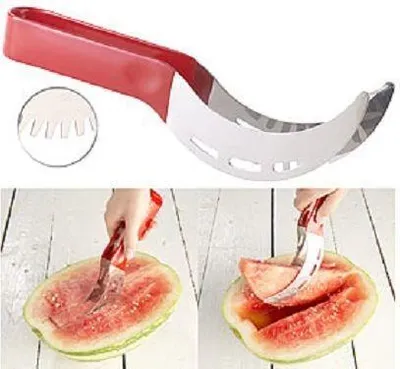 Produktbild von 2in1-Wassermelonenschneider und Servierzange aus rostfreiem Edelstahl
