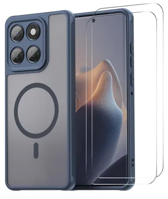 Productafbeelding van MagSafe hoesje + 2x beschermglas voor de camera's van de Motorola Moto G67 5G / G77 5G