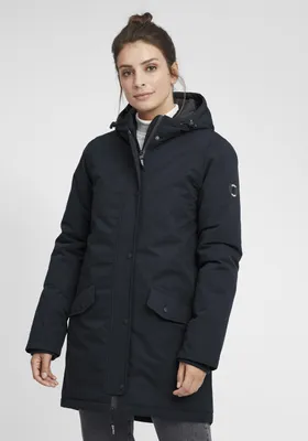 Produktbild von OXMO OXTamila Damen Übergangsmantel Parka Lange Jacke mit Kapuze