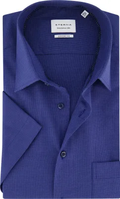 Produktbild von Eterna Comfort Fit Hemd blau semi-weiten Kragen