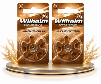 Produktbild von 12 x WILHELM Hörgerätebatterien Typ 312 braun Hörgerätbatterie PR41 ZL3  1,4/1,45 V