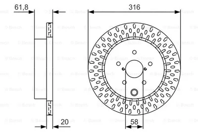 Produktbild von 2x BOSCH Bremsscheibe 0 986 479 V05 für SUBARU IMPREZA Schrägheck (GR GH G3)