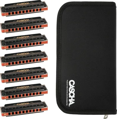 Obrázek produktu pro Cascha HH 2224 Professional Blues Set C-D-E-F-G-A-Bb Diatonická ústní harmonika