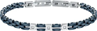 Image de Bracelet bicolore intemporel pour homme avec diamants SAUK04