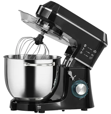 Produktbild von Küchenmaschine Knetmaschine mit 7L Edelstahlschüssel 1400W mit Kippkopf, Knethaken, Schneebesen, Rührbesen