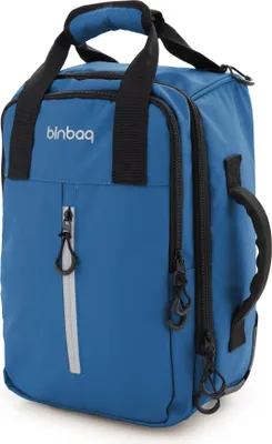 Immagine prodotto di blnbag M7 - Bagaglio a mano trolley sottosella 40×20×25 cm con borsa per laptop, materiale impermeabile, valigia piccola leggera Cabin Bag max 20L, valigia 2 ruote, blu scuro