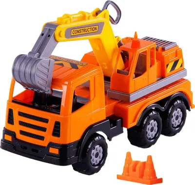 Image de Jouet XL pelleteuse camion - Véhicule de construction 42cm en plastique