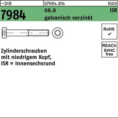 Produktbild von Reyher  Zylinderschrauben DIN 7984 08.8 M 5x16 Zn (500 Stück)