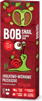 Obrázek produktu pro Eco Snack Bob Snail Rolls Ovocné plátky jablko, třešeň (30g), 54654