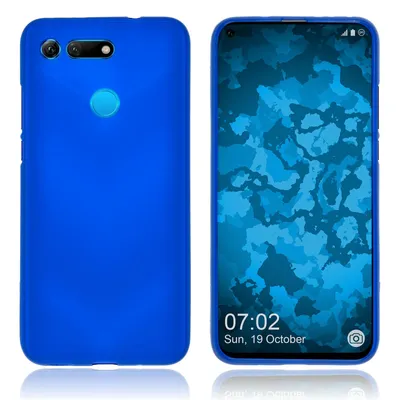 Produktbild von PhoneNatic Case kompatibel mit Huawei Honor View 20 - blau Silikon Hülle matt Cover