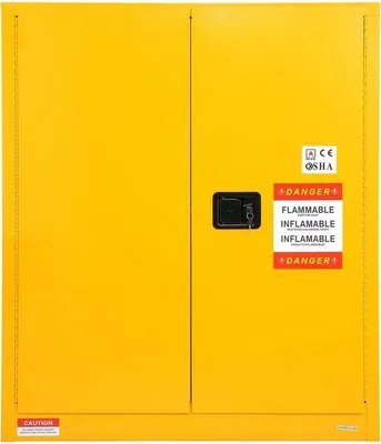 Imagen del producto de Contenedor de seguridad amarillo de 30 galones, fabricado en acero laminado en frío, resistente a explosiones