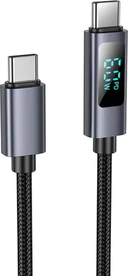 Immagine prodotto di Cavo da USB C a USB C Hoco 3A 60W con display 1 m X112 nero