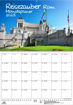 Produktbild von Reisezauber Rom Planer DIN A2 Kalender für 2025 Urlaub Mediterran Italien - Seelenzauber