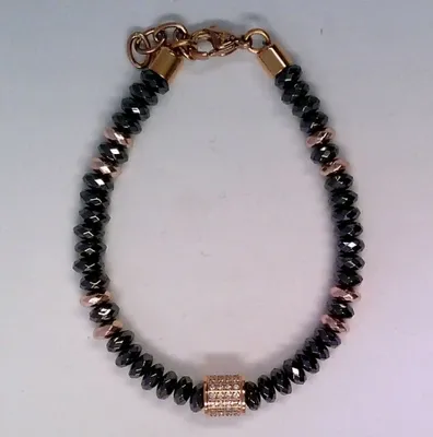 Produktbild von CEM ST9-064B 4-202755-001 Damen Armband Edelstahl Armband Hämatit Rose 18+2cm
