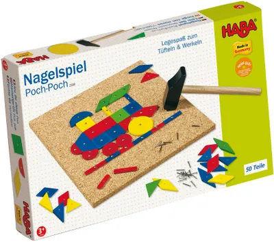 Produktbild von HABA Nagelspiel Poch Poch, 3 Jahr(e), Holz, Eisen, Kork, 50 Stück(e), 352 g