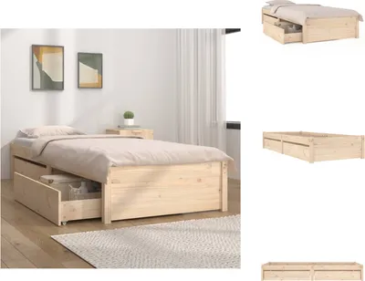 Produktbild von vidaXL Bett mit Schubladen 90x190 cm - Betten & Bettgestelle