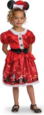 Immagine prodotto di Disguise Costume classico di Natale di Minnie Mouse per bambini Rosso 3-4 anni Rosso 3-4 anni