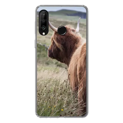 Produktbild von MuchoWow® Handyhülle Schutzhülle Hülle für Huawei P30 Lite Schottische Highlander - Natur - Meer Silikon Softcase Handy Hülle - Handyhülle