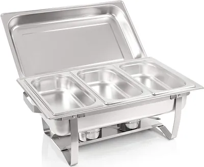 Produktbild von Bc-elec - F433-3 Speisenwärmer Buffetwärmer 3x GN1/3 bain marie mit Deckel, 60x37x29cm