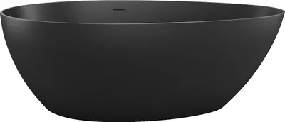 Produktbild von Freistehende asymmetrische Badewanne - 245 l - 160 x 82 x 58 cm - Schwarz matt - Acryl - APULIA