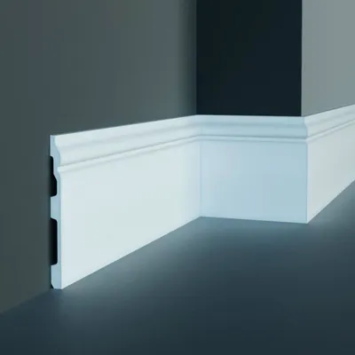 Produktbild von PROVISTON | Sockelleiste | Polyurethan | 120 x 15 x 2000 mm | Weiß | Kunststoff | Fußleiste