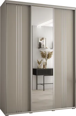 Produktbild von Kryspol Dakota 7 Schrank, drei Türen - 235,2x180x45cm - Kaschmir Silber