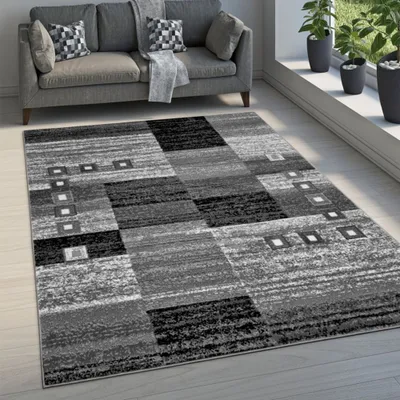 Produktbild von Geometrischer Teppich 70x130 cm LUKEN - grau